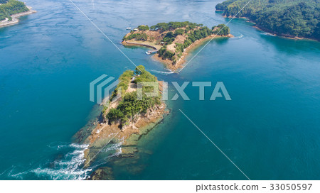 Nojima (Ehime Prefecture Imabari City / Shimanami Kaido) aerial view Nojima (Ehime Prefecture Imabari City / Shimanami Kaido) aerial view 33050597