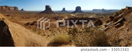 全景180度的旅遊道路和紀念碑 全景180度的旅遊道路和紀念碑 33051583