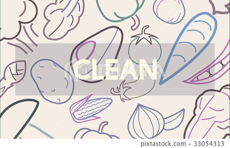 Healthy Eating Food Lifestyle Organic Wellness Graphic 33054313