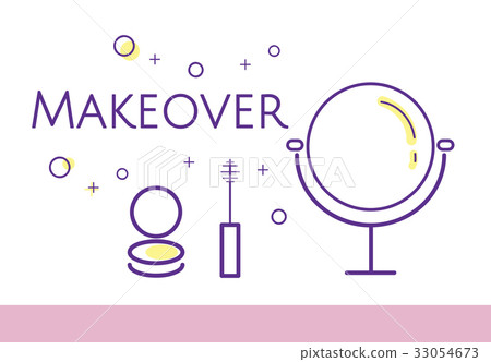 Illustration of beauty cosmetics makeover skincare 33054673