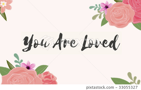 You Are Loved Letter Message Words Graphic 33055327