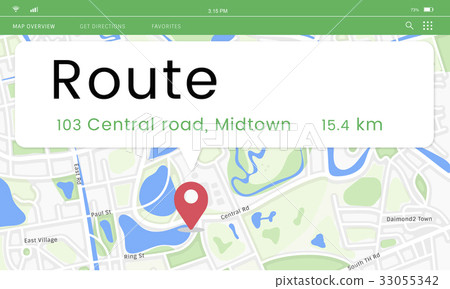 Map GPS Location Direction Position Graphic Map GPS Location Direction Position Graphic 33055342