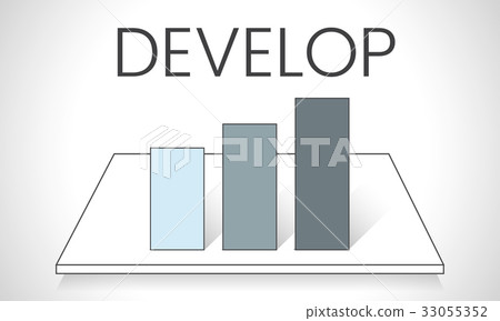 Illustration of business graph analysis Illustration of business graph analysis 33055352