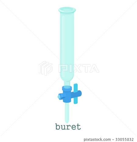 Laboratory buret icon,cartoon style 33055832