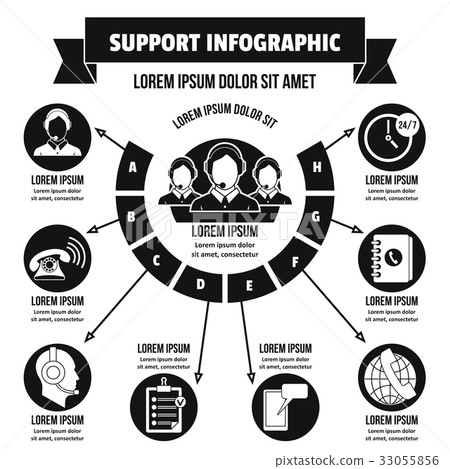 Support infographic concept, simple style Support infographic concept, simple style 33055856