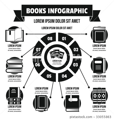 Books infographic concept, simple style 33055863