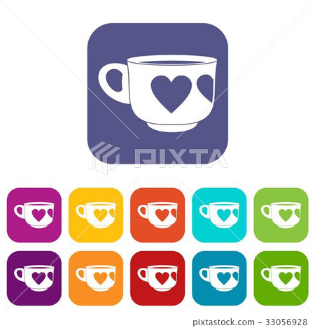 Cup icons set flat - Stock Illustration [33056928] - PIXTA