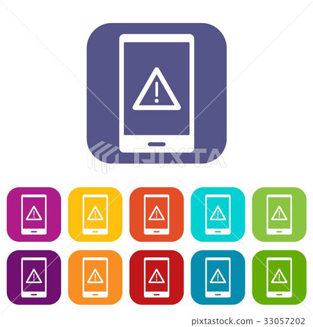 Not working phone icons set flat Not working phone icons set flat 33057202