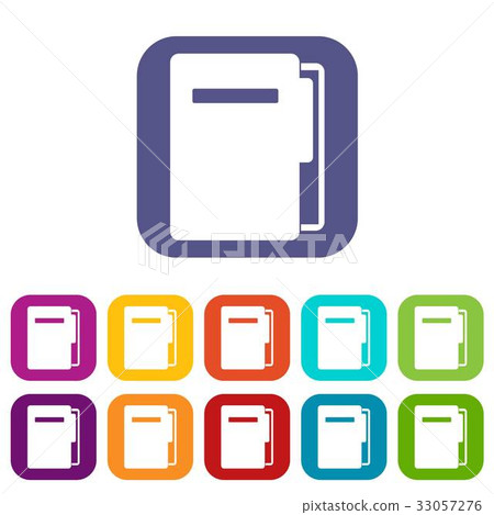 File folder icons set flat 33057276
