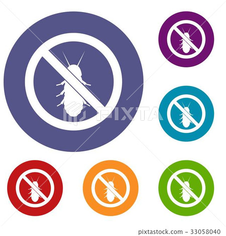 No termite sign icons set 33058040