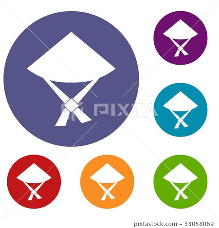 Vietnamese hat icons set 33058069