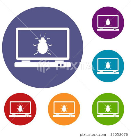 Laptop icons set Laptop icons set 33058076