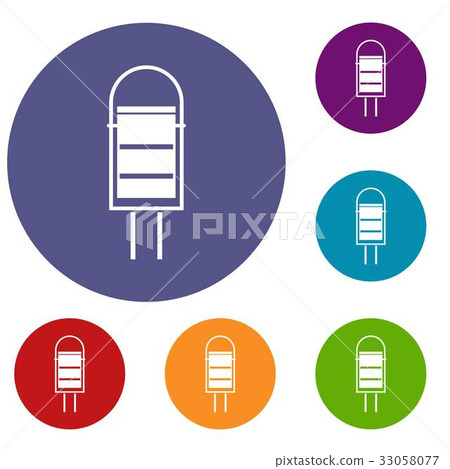Trash can icons set Trash can icons set 33058077