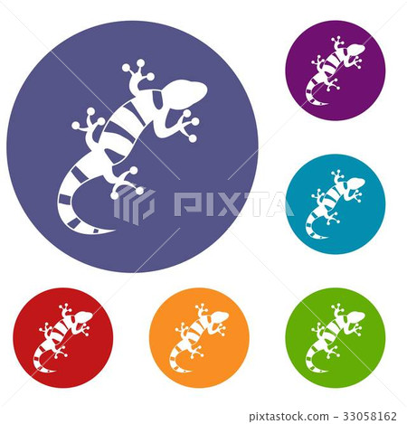 Lizard icons set Lizard icons set 33058162