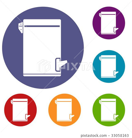 Trash can icons set Trash can icons set 33058163