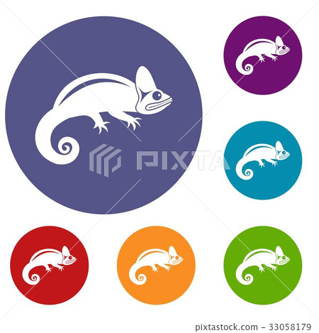 Chameleon icons set Chameleon icons set 33058179