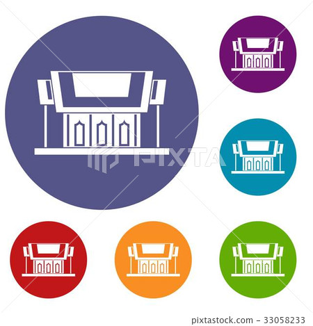 Thailand Temple icons set 33058233