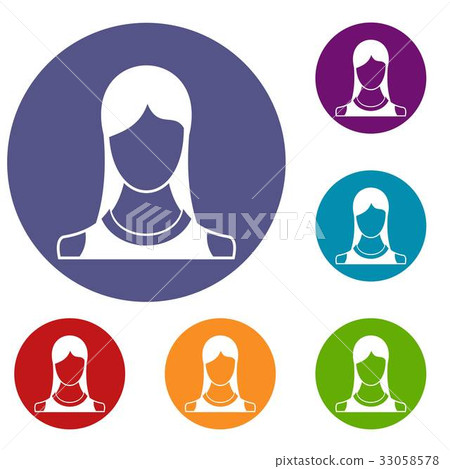 Woman icons set Woman icons set 33058578