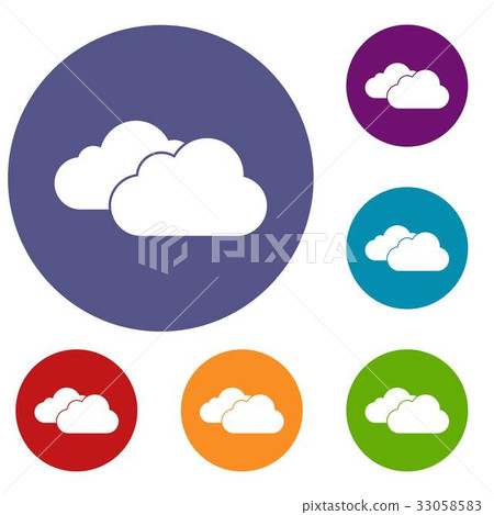 Clouds icons set Clouds icons set 33058583