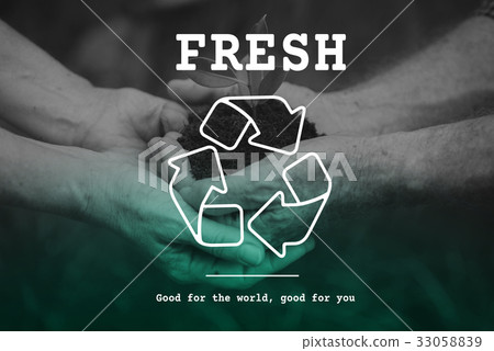 Recycle icon eco friendly green Recycle icon eco friendly green 33058839