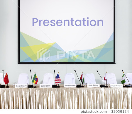 Network connection graphic overlay screen on wall 33059124