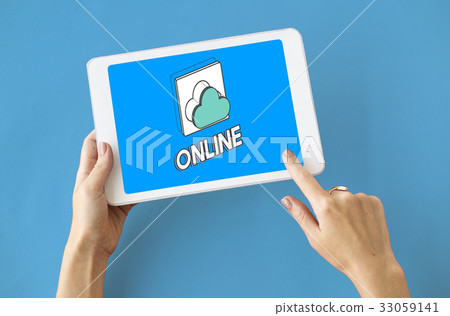 Data computing cloud icon graphic 33059141