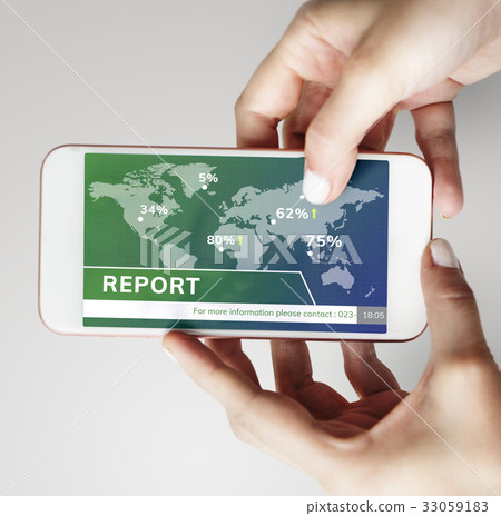 Financial Stock News Report Concept 33059183