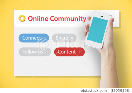 Digital Communication Social Media Graphic Words Icons 33059398