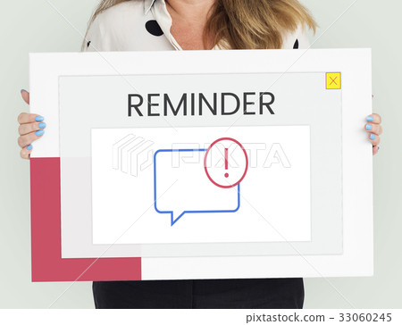 Woman holding network graphic overlay billboard Woman holding network graphic overlay billboard 33060245
