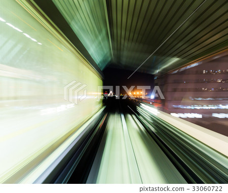 Train moving in Tunnel 33060722