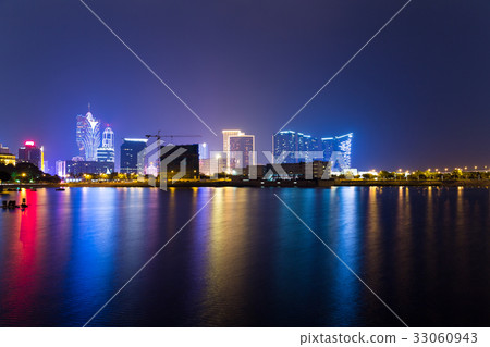 Macao city at night 33060943