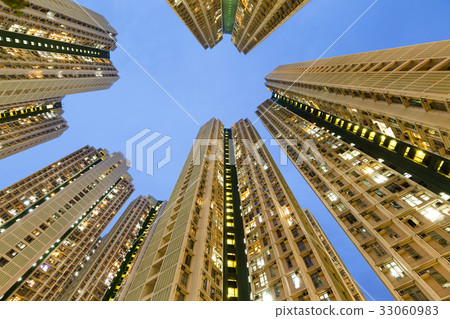 Resident apartment building from low angle 33060983