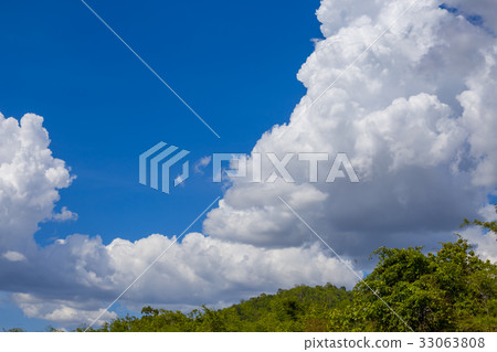 mountains with jungle and cloudy sky mountains with jungle and cloudy sky 33063808