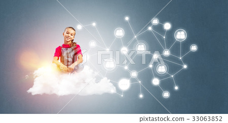 Idea of children Internet communication or online playing and parent control Idea of children Internet communication or online playing and parent control 33063852