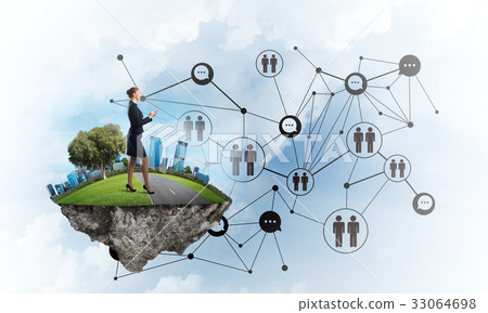 Concept of modern wireless technologies as effective tool for business Concept of modern wireless technologies as effective tool for business 33064698