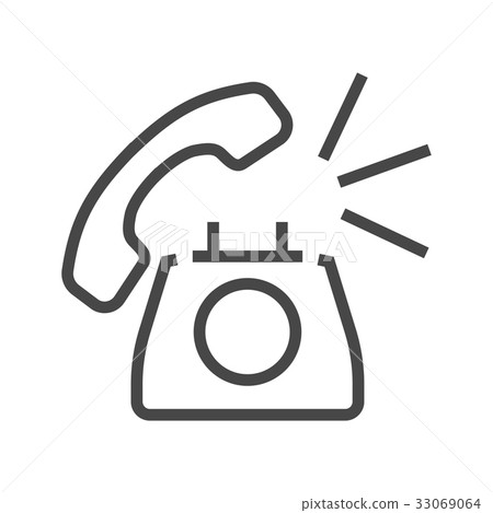 Phone Thin Line Vector Icon. Phone Thin Line Vector Icon. 33069064