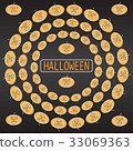 Halloween pumpkins background 33069363
