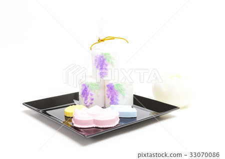 活動圖像盆架裝飾Rokichi和蓮花蠟燭 33070086