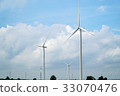 Wind turbines generating electricity - Eco power 33070476