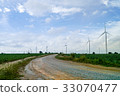 Wind turbines generating electricity Eco power 33070477