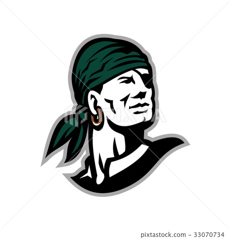 Pirate Headscarf Eye Patch Retro 33070734