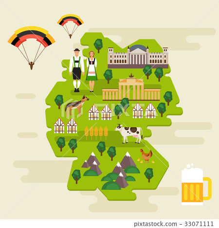 Infographics on Germany. Vector illustration 33071111
