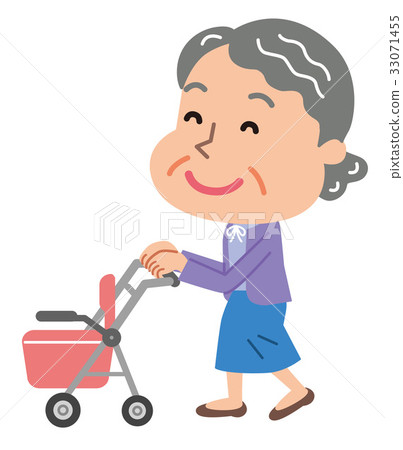 Elderly person silver car illustration 33071455