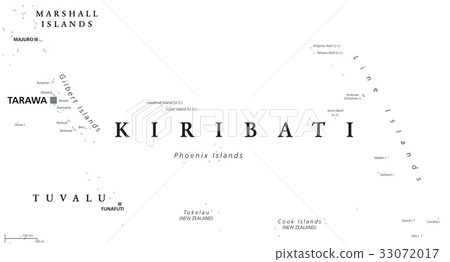 Kiribati political map 33072017