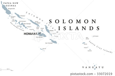 Solomon Islands political map 33072019