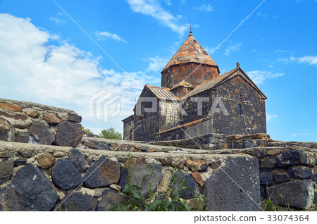Ancient church in armenian monastery Sevanavank Ancient church in armenian monastery Sevanavank 33074364