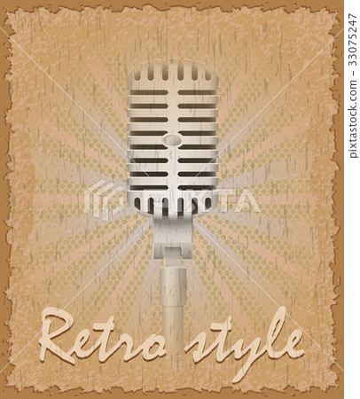 retro style poster old microphone vector 33075247