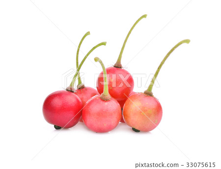 Muntingia calabura, Tropical fruit isolated 33075615