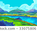 Landscape, Vector illustration 33075806