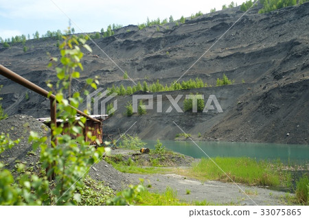Abandoned quarry for coal mining in the Kemerovo Abandoned quarry for coal mining in the Kemerovo 33075865